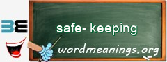 WordMeaning blackboard for safe-keeping